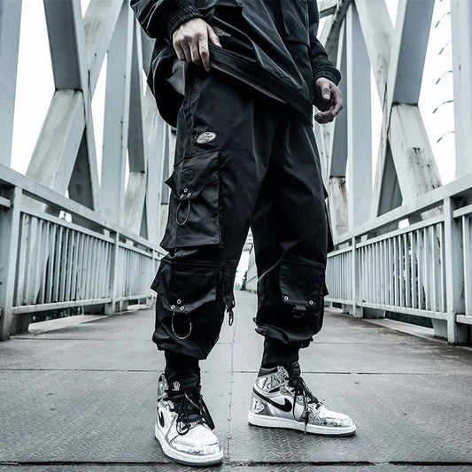 Black Cargo Pants Men Joggers