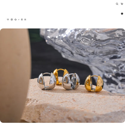 Double Face Earrings  Minimalist
 Personalized  Jewelry
