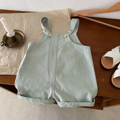 Brief Denim One Piece Solid  Jumpsuits