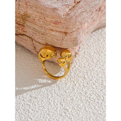 Ball Hollow Golden Ring 
Stain Less  Waterproof