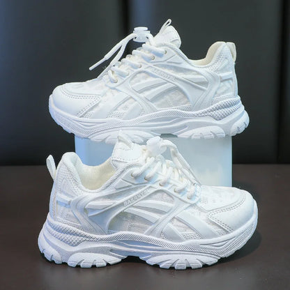 Kids Sneakers for Boys and Girls Solid  Shoes Mesh Breathable Running Sports Tenis Chunky Sneakers