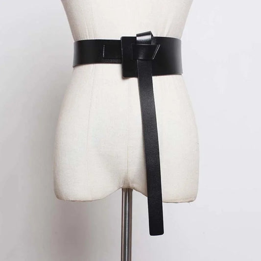 Knotted Stylish Asymmetric Cross Pu Leather Belt