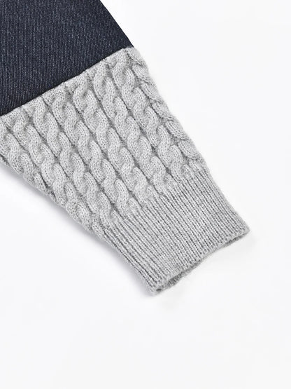 Blue Knitting Denim Bandage