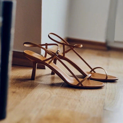 Women's Sandals Kitten heel Thin belt Thin heel French Pumps Sandals fairy