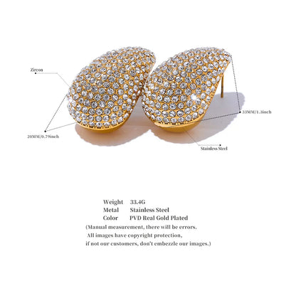 Water Drop Stud Earrings 
 Premium Jewelry