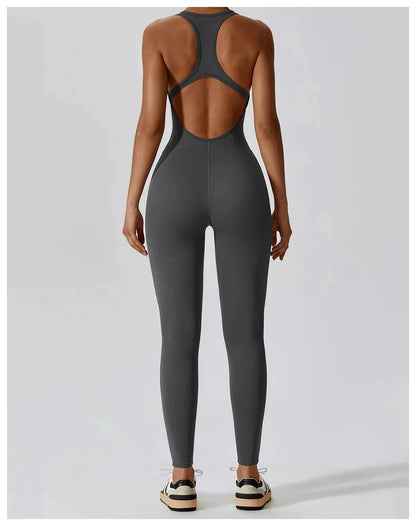 Backless Jumpsuit Yoga Set