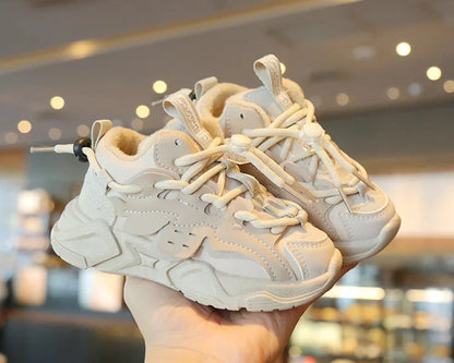 Plush Children Chunky Sneakers Waterproof  Sports Shoes Comfortale Arch Support Girls Running Child Footwear