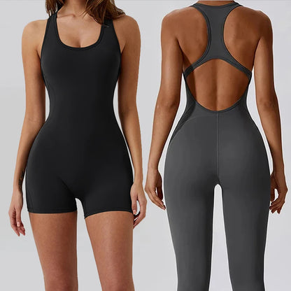 Backless Jumpsuit Yoga Set
