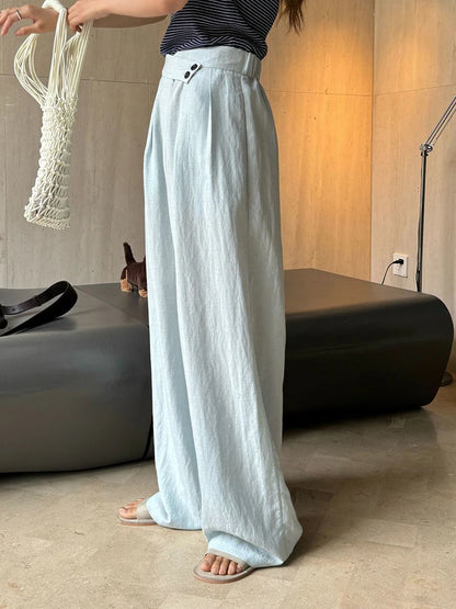 New  Linen Elegant Wide Leg Pants