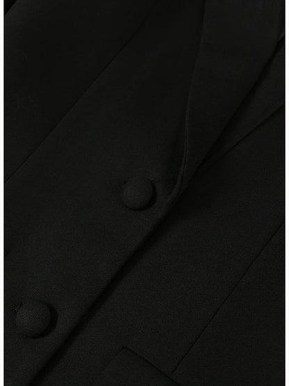 Tassels Irregular Casual Blazer New Lapel Long Sleeve Loose Fit Jacket Fashion Spring Autumn