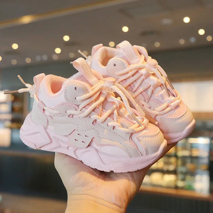 Plush Children Chunky Sneakers Waterproof  Sports Shoes Comfortale Arch Support Girls Running Child Footwear
