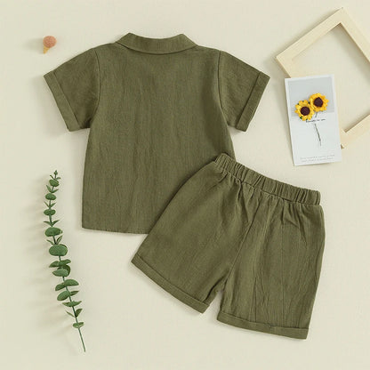 Boy Girls Summer Linen Set