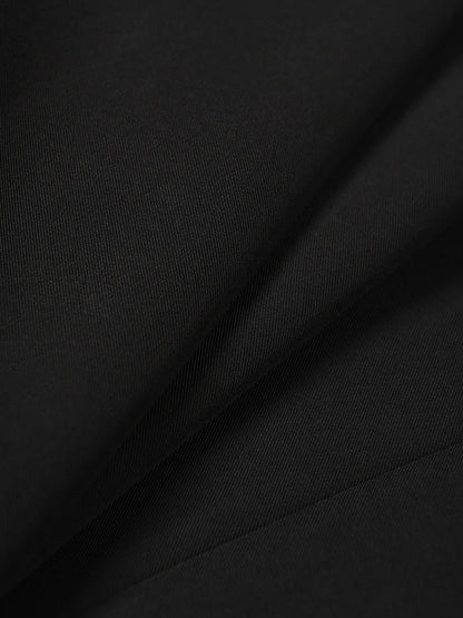 Black Ruffles Elegant Big Size Blazer