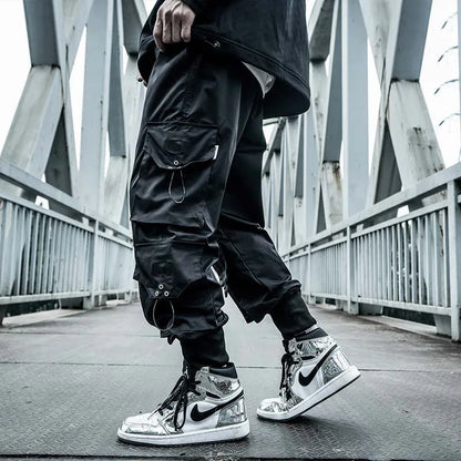 Black Cargo Pants Men Joggers