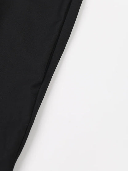 High Waist Black Brief Long Wide Leg Casual Pants New Loose Fit Trousers Women Fashion Tide Spring Autumn