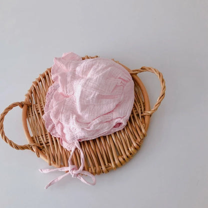 Baby Bonnets Girls Eyelet Summer  Hats Toddlers Beanie  Protection Hat Cap