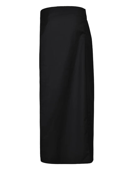 High Waist Black Irregular Slit Hem Layers Casual Half-body Skirt Women Fashion Tide New Spring Autumn