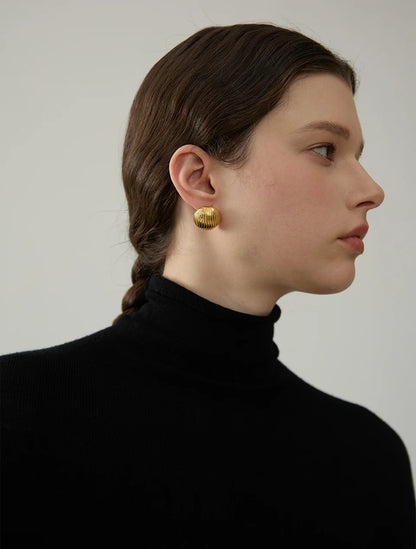 Stainless Steel Earrings 
 Plated Golden