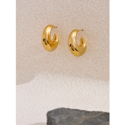 Stainless Steel  Earrings Plated 
Waterproof Jewelry