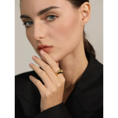 Minimalist Smooth Stainless Steel  Ring Waterproof
