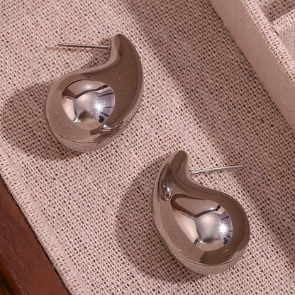 Pear Drop Shape Stud Earrings