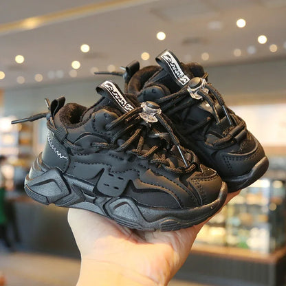Plush Children Chunky Sneakers Waterproof  Sports Shoes Comfortale Arch Support Girls Running Child Footwear