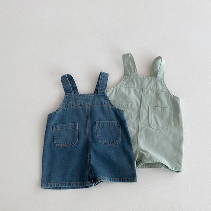 Brief Denim One Piece Solid  Jumpsuits