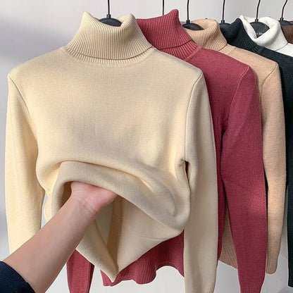 Turtleneck Winter Sweater 
 Velvet Lined Warm