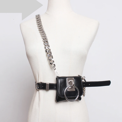 Chain Split Mini-bag Long Belt Personality