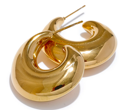 Stainless Steel  Earrings Plated 
Waterproof Jewelry