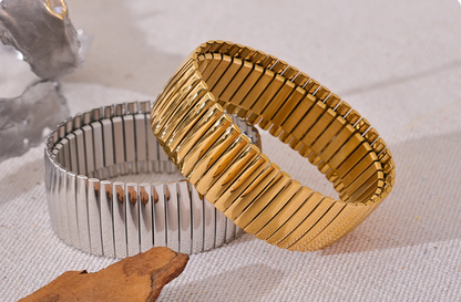 Bracelet Bangle Rust Proof 18K Gold 
Plated Hyperbole Unisex Jewelry